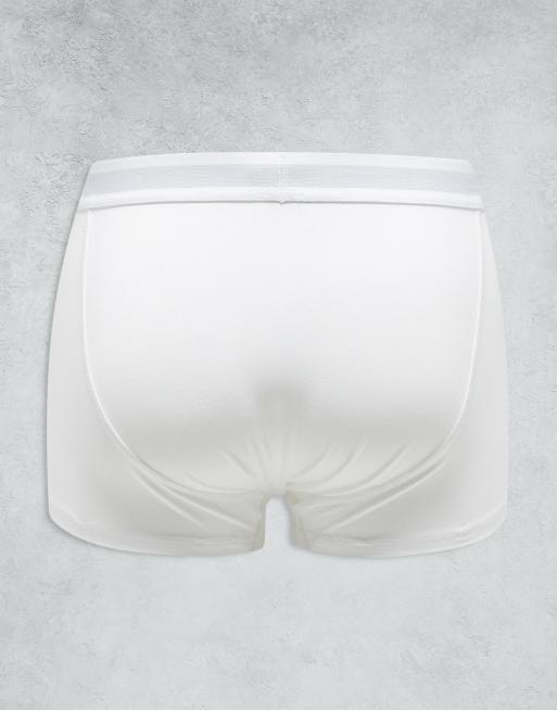 Pack de 5 calzoncillos de color negro, gris jaspeado y blanco con cinturillas blancas de Topman, 3 de 4