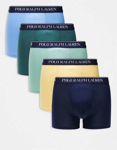 Pack de 5 calzoncillos de varios colores con cinturilla del logo de Polo Ralph Lauren - view 1