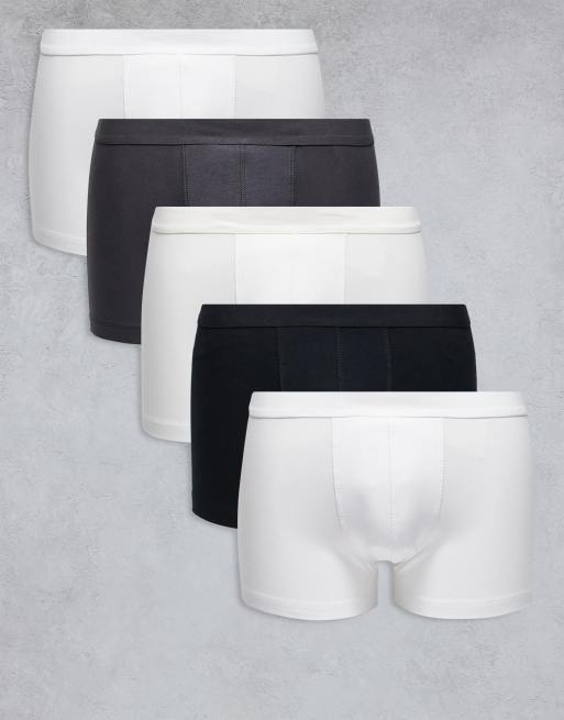 Pack de 5 calzoncillos de varios colores de punto liso de ASOS DESIGN