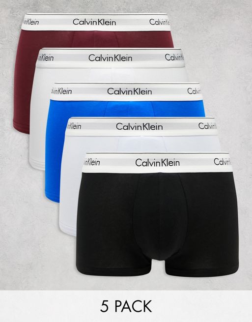 Calvin Klein Jeans Pack De 5 Calzoncillos Modernos De Algodón Elástico  Multicolor - Ropa interior Calzoncillos Hombre 49,95 €