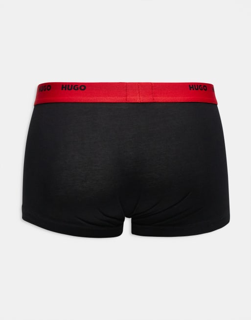 Pack de 5 calzoncillos negros con cinturilla del logo en contraste de HUGO RED, 3 de 3