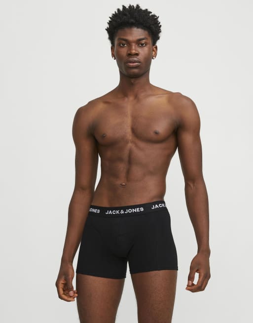 Pack de 5 calzoncillos negros con cinturillas de colores de Jack & Jones, 2 de 5