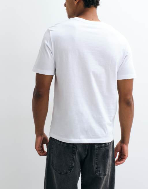Pack de 5 camisetas de color blanco, negro y azul marino de corte slim de Jack & Jones , 4 de 5