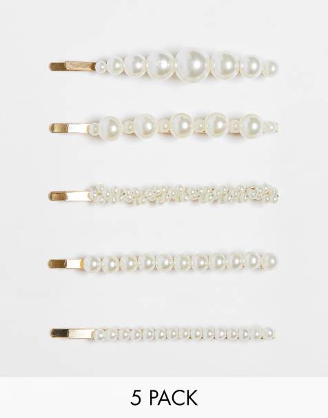 Pack de 5 horquillas para el cabello con diseño de perlas de Easilocks - view 1