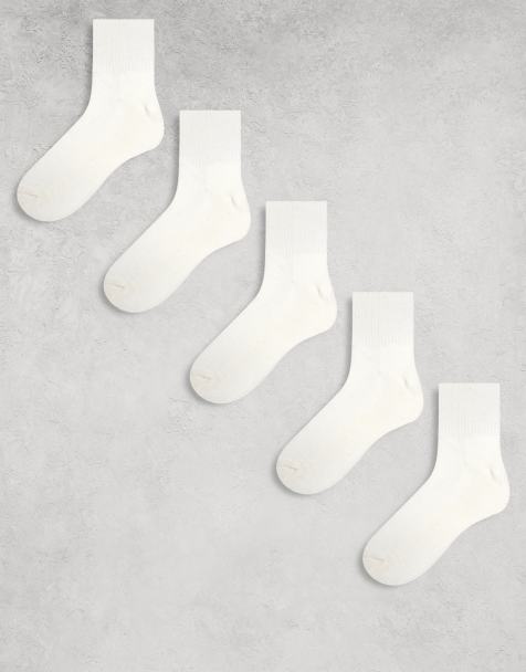 Pack de 5 pares de calcetines de deporte bajos blancos de ASOS DESIGN - view 1