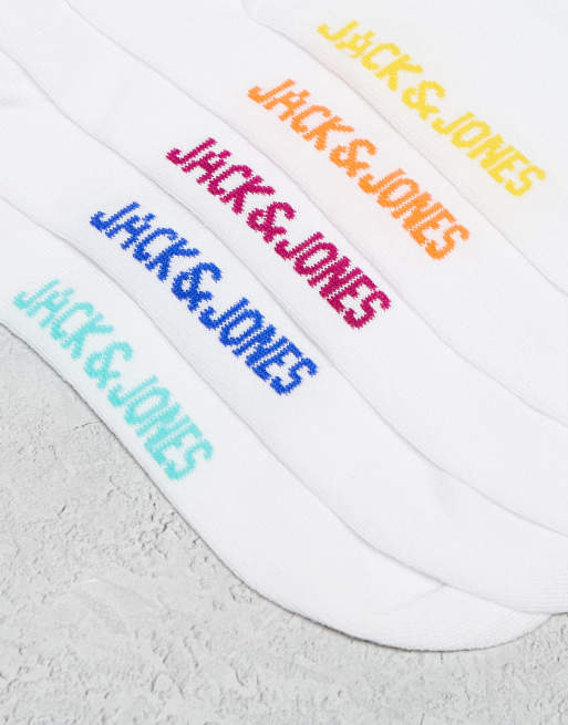 Pack de 5 pares de calcetines deportivos con detalles estampados de Jack & Jones, 3 de 3