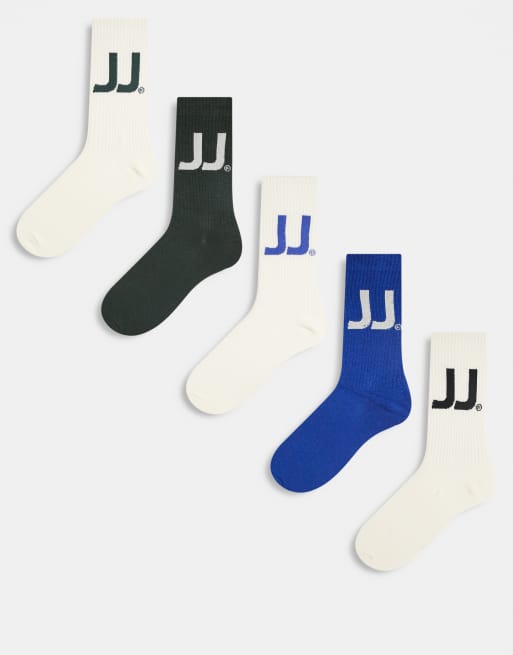 Pack de 5 pares de calcetines deportivos de varios colores de Jack & Jones