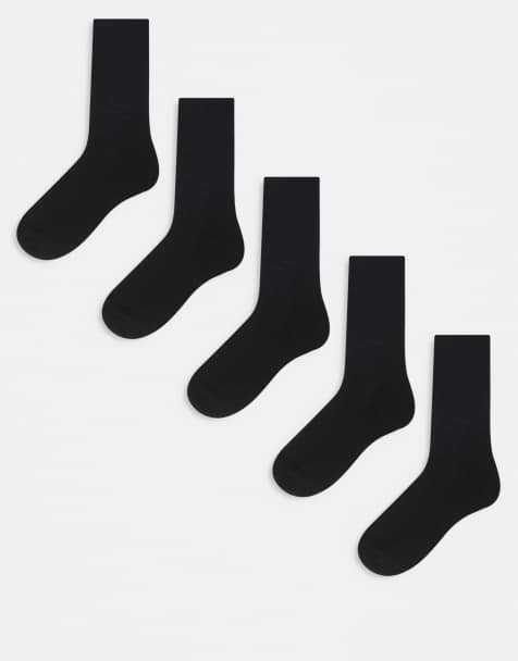 Pack de 5 pares de calcetines deportivos negros de ASOS DESIGN - view 1