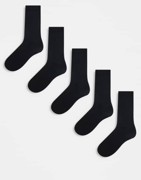 Pack de 5 pares de calcetines negros de Brave Soul - view 1