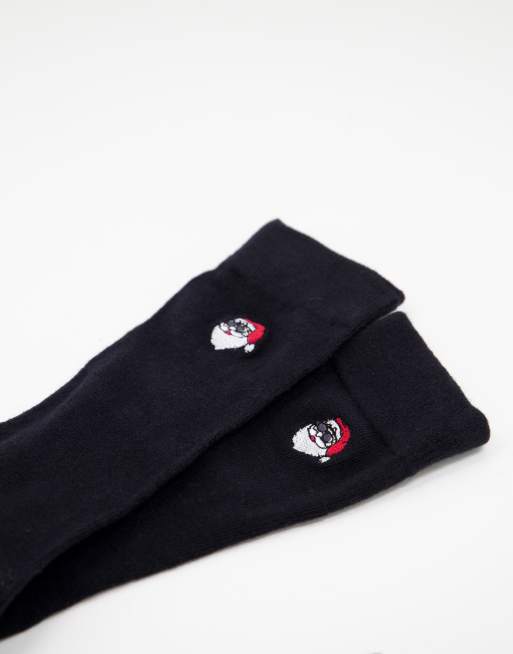 Pack de 5 pares de calcetines negros de Navidad de Brave Soul, 2 de 4