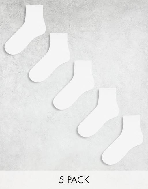 Pack De 3 Pares De Calcetines Tobilleros Blancos Con Bordados De Comida De Asos Design