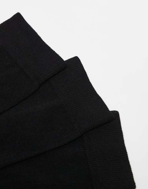 Pack de 5 pares de calcetines tobilleros negros de tejido rico en algodón de ASOS DESIGN, 2 de 4