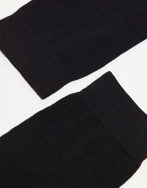 Pack de 5 pares de calcetines tobilleros negros de tejido rico en algodón de ASOS DESIGN, 4 de 4