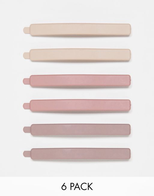 Pack de 6 horquillas color terracota esmaltadas de Kitsch