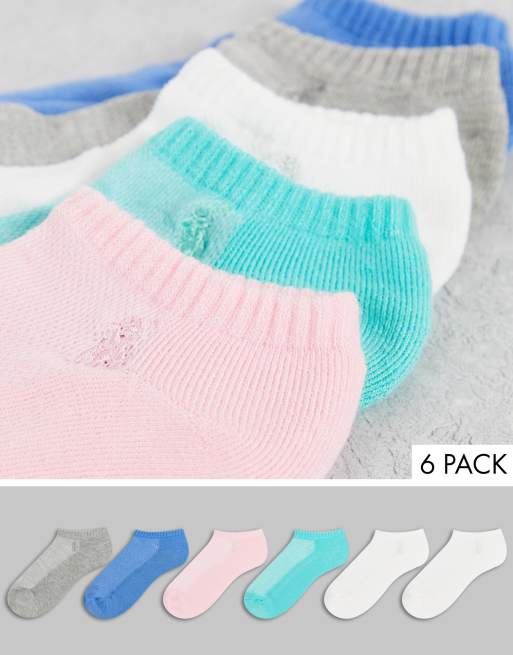 Pack de 6 pares de calcetines bajos multicolores de Polo Ralph Lauren