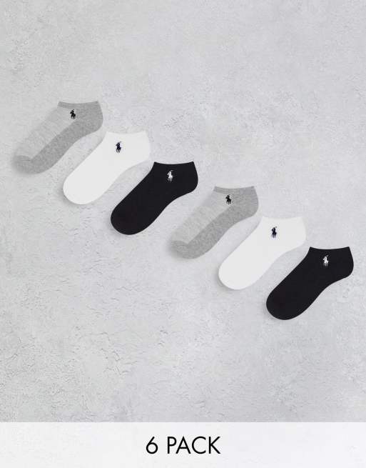 Pack de 6 pares de calcetines de varios colores con logo de Polo Ralph Lauren
