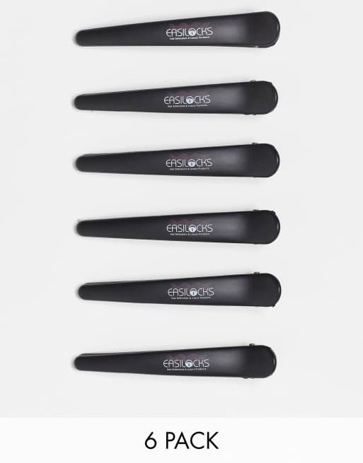 Pack de 6 pinzas seccionadoras Luxe Sleek de Easilocks | ASOS
