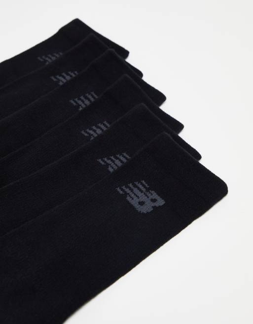 Pack de 6 pares de calcetines deportivos negros Performance de New Balance, 2 de 4