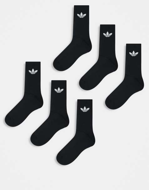 Pack de 5 pares de calcetines tobilleros negros con plantilla de tejido de  rizo de ASOS DESIGN