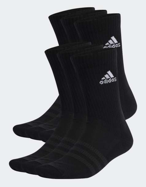 Pack de 6 pares de calcetines negros de caña alta acolchados Cushioned de adidas Training - view 1