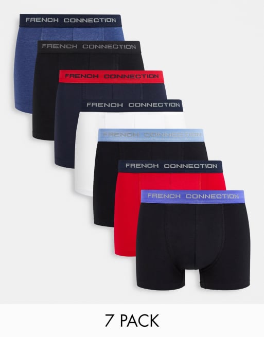 Pack de 7 calzoncillos tipo bóxer multicolor de French Connection