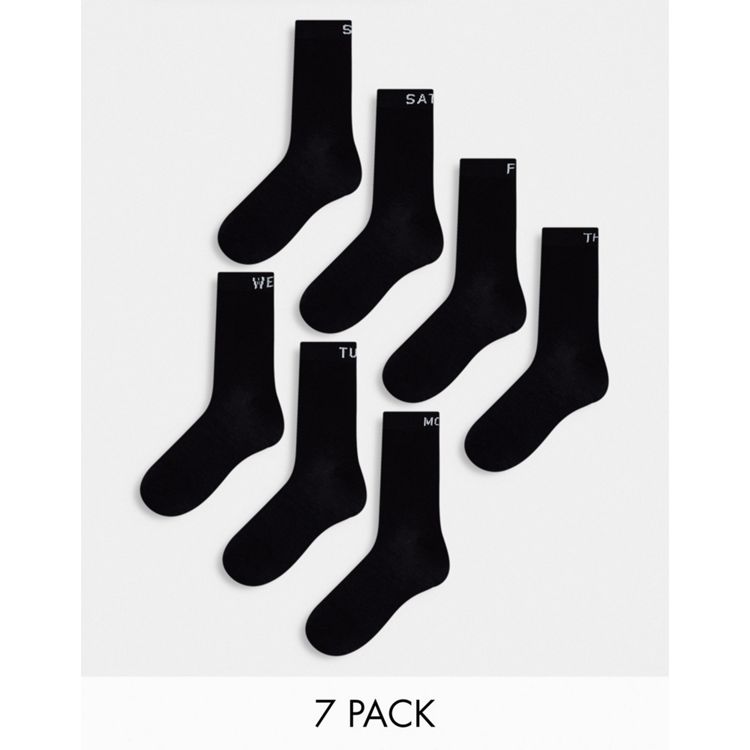 Pack de 5 pares de calcetines tobilleros negros con plantilla de