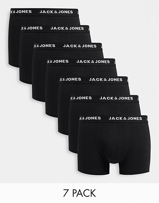 Pack de 7 pares de calzoncillos en negro de Jack & Jones