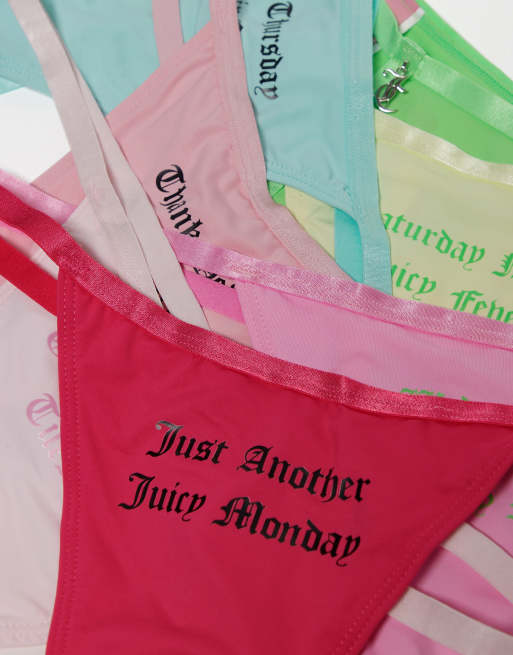 Pack de 7 tangas de varios colores Weekday de Juicy Couture, 2 de 3