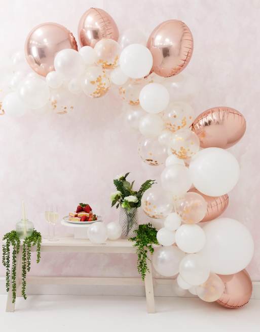 Pack de 70 globos de varios tamaños en dorado rosa para crear un arco de Ginger Ray