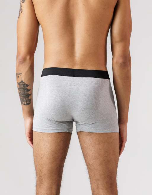Pack de 7 calzoncillos bóxer de color gris de algodón de French Connection, 4 de 4