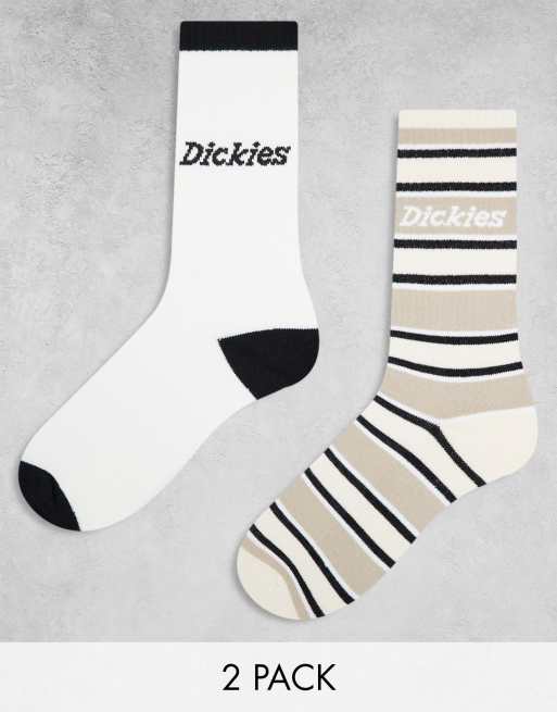 Pack de dos pares de calcetines de color blanco y beis Glade Spring de Dickies 