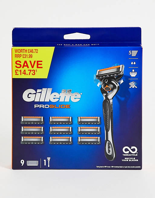 Pack de maquinilla de afeitar ProGlide Big Blade + 10 cuchillas de Gillette