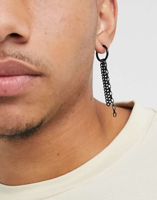 Par De Aretes De Aro Con Bisagras De Acero Inoxidable Con
