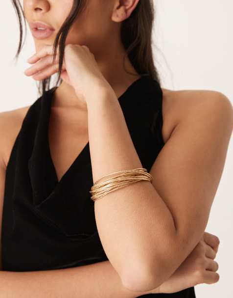 Pack de pulseras doradas finas de Accessorize - view 1