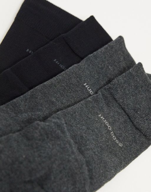Pack de regalo de 2 pares de calcetines negros con logo de algodón peinado  de BOSS Bodywear | ASOS