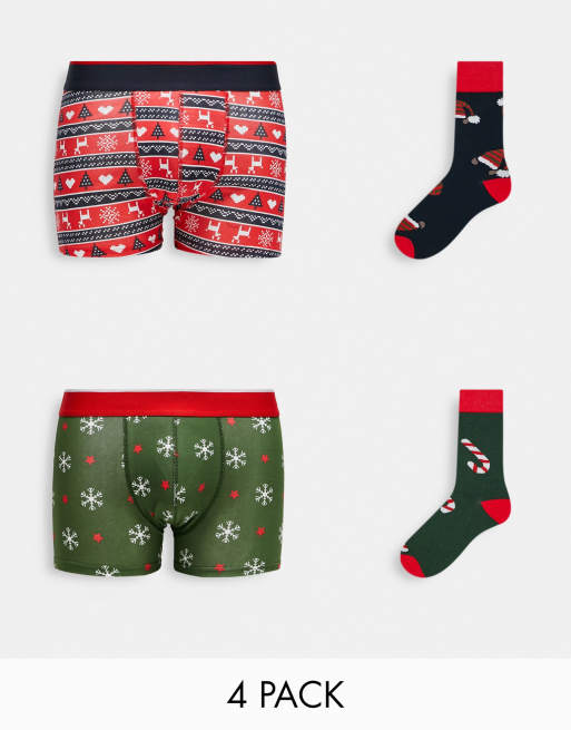 Pack calzoncillos y calcetines de Navidad, Bóxers y calzoncillos de hombre