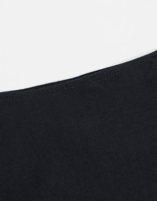 Pack de 3 braguitas brasileñas de talle alto en negro de ASOS DESIGN, 3 de 4