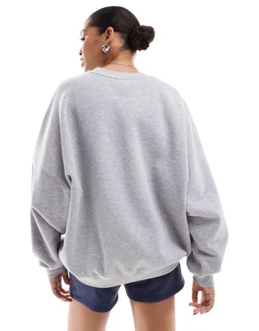 Pacsun 1980 classic crew neck sweater in grey marl