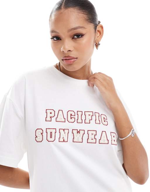 Pacsun 80 motif oversized t-shirt in white