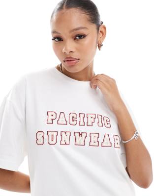 Shop PACSUN 80 motif oversized tshirt in white Online – Trendy & Affordable Fashion