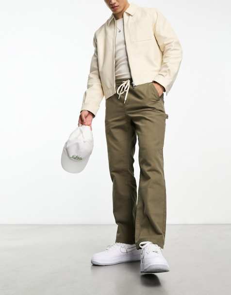 PacSun Bowen multi pocket carpenter pants in olive vine - view 1