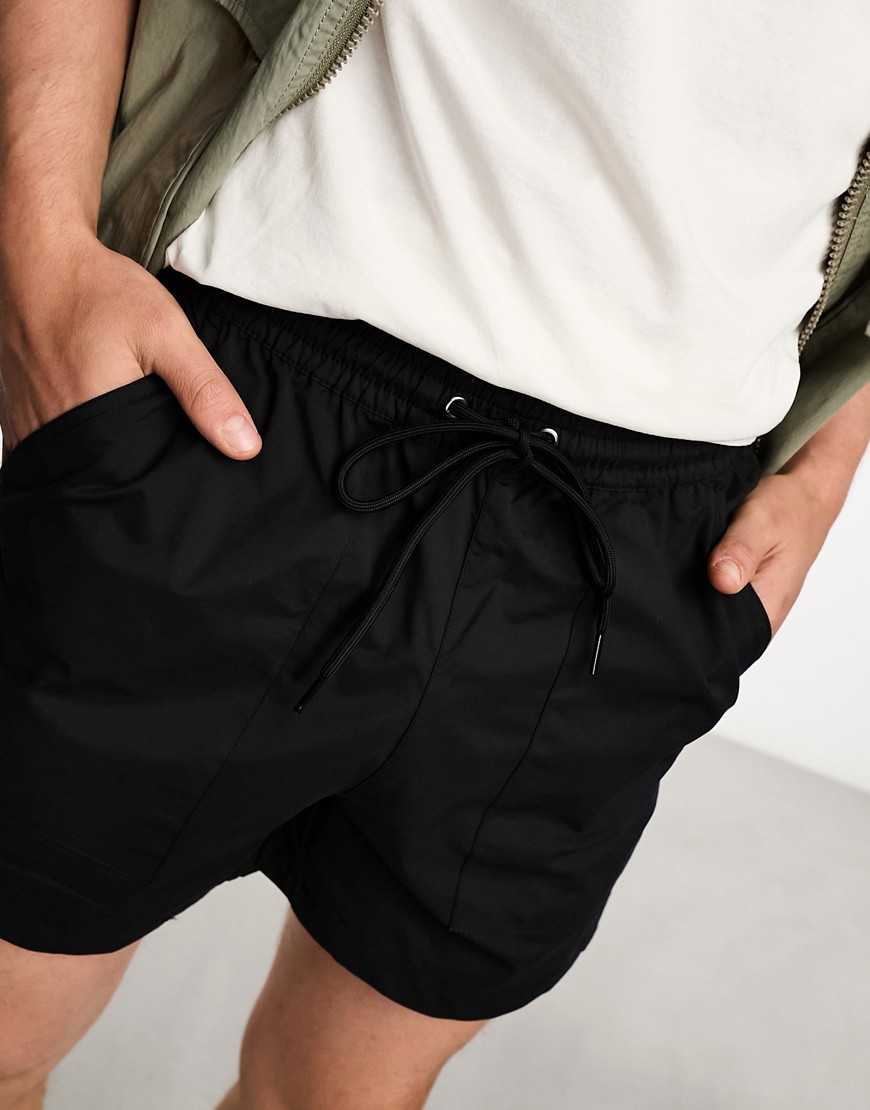 PACSUN PACSUN CHAD NYLON VOLLEY SHORTS IN BLACK