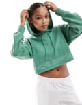 [PACSUN] Pacsun cropped boxy hoodie in classic green S GREEN BRIARS