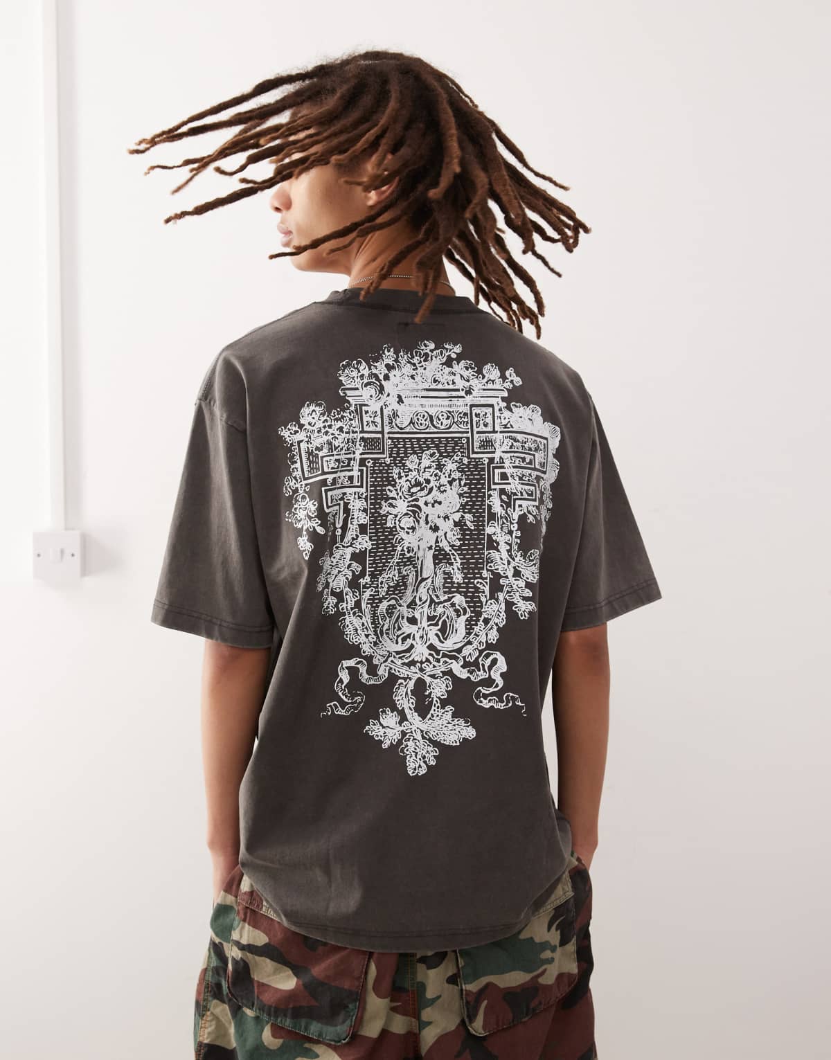 Pacsun graphic t-shirt in washed black