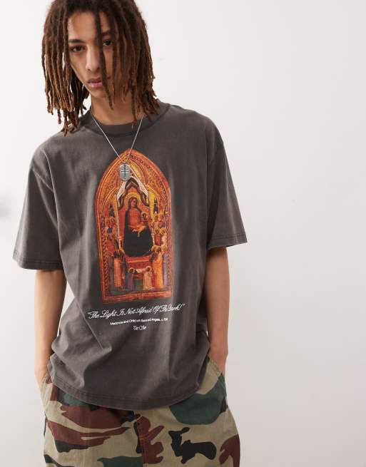 Pacsun graphic t shirt in washed black ASOS
