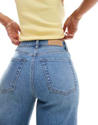Pacsun Cornelia High Waist Wide Leg Crop Jeans In Blue