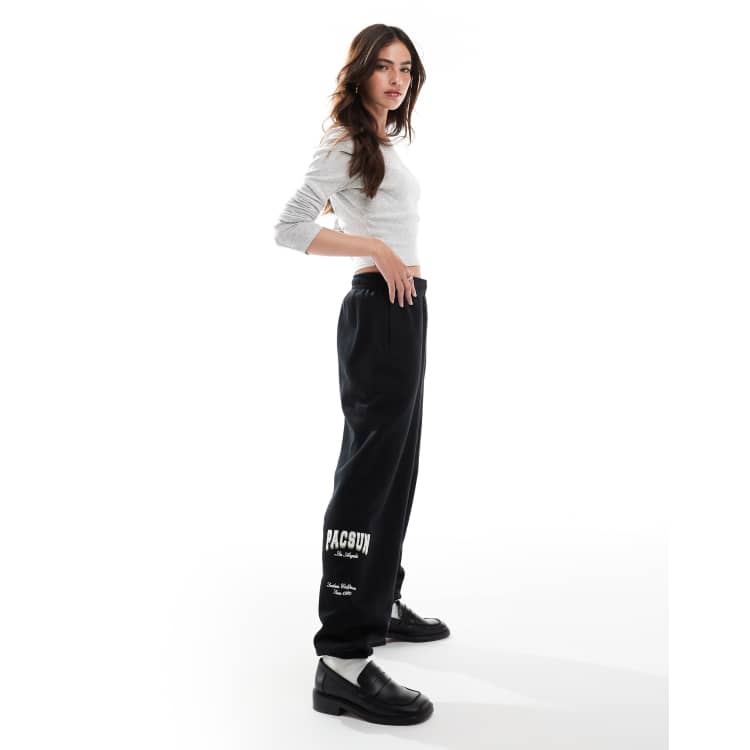 Pacsun los angeles cuffed tracksuit jogger in black