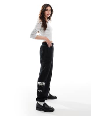 Pacsun Los Angeles Cuffed Tracksuit Sweatpants In Black