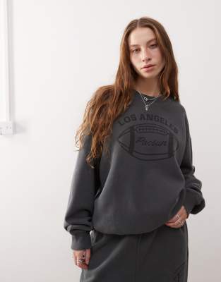 Pacsun Los Angeles Slogan Sweatshirt In Black