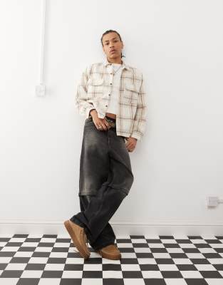 Pacsun Plaid Tweed Overshirt In Multi